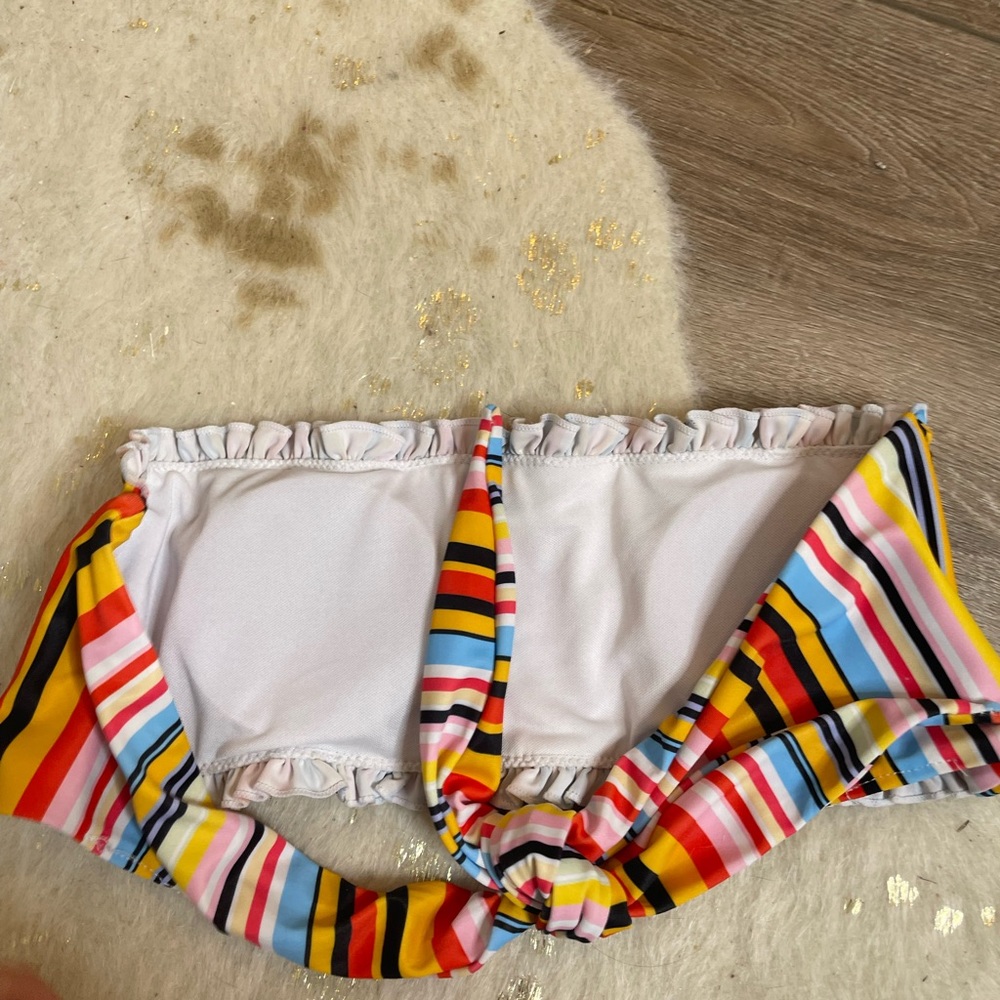 Shein rainbow striped smocked bikini top - Picture 2 of 4